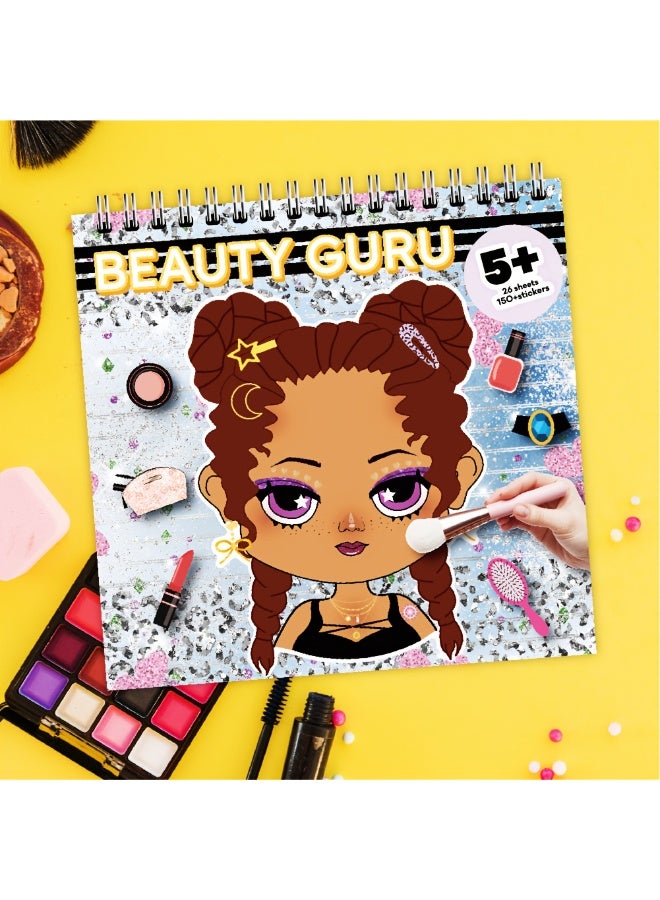 مجموعة كتاب ملصقات لعبة تنكر الفتيات - مجموعة كتاب تلوين أزياء لخبيرة الجمال مكونة من 26 صفحة | ملصقات تنكر قابلة لإعادة الاستخدام | كتاب رسومات وتلوين أزياء | يعزز الذوق الجمالي والتطوير الإبداعي | ورق سميك مقاوم للتمزق بحبر ممتاز | كتاب هادئ محمول للتخزين والسفر | مثالي لهدايا عيد الميلاد وعيد الميلاد | إضاءة فنية تفاعلية بين الوالدين والأطفال | كتاب إبداعي لتصميم الشعر والأزياء - Image 4